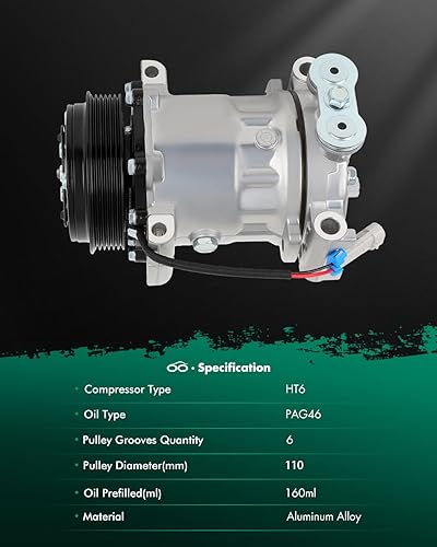 Miniatura 586 de SCITOO CO 10739C - Compresor de CA compatible con Honda Element 2.4L 2003 2004 2005 2006 2007 2008 2009 2010 2011