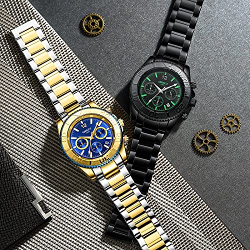 Nibosi Men Watches Analog Quartz Watches For Men Business Wrist Watch With Stainless Steel Band Waterproof Chronograph Watch Auto Date #TOP4