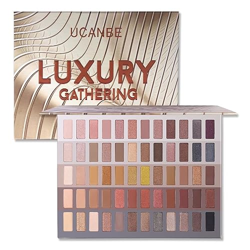Miniatura 8 de UCANBE Luxury Gathering - Paleta de maquillaje de sombra de ojos neutra, brillo mate mate con purpurina sutil, sombra de ojos sutiles, desnudos de