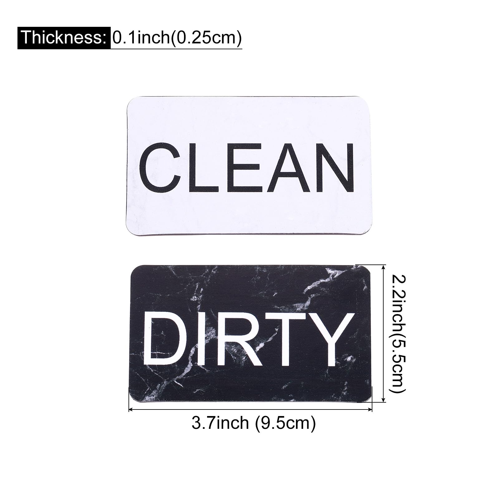 3 PCS Lave-vaisselle Aimant Clean Signe Signe Signe Magnétique Signe Propre Indicateur Double
