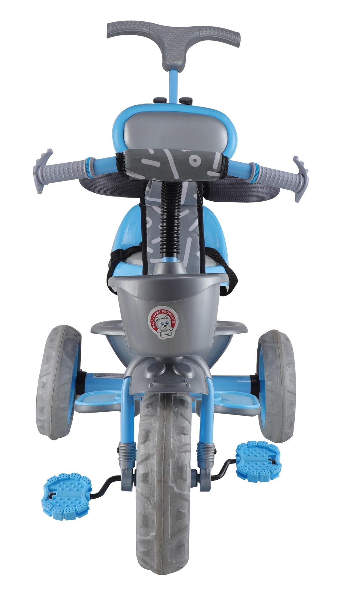Toyzoy Cotton Candy Grand Kids|Baby Trike|Tricycle with Cushioned Seat & Storage Basket for Kids|Boys|Girls Age Group 2+ Years (Blue) 1