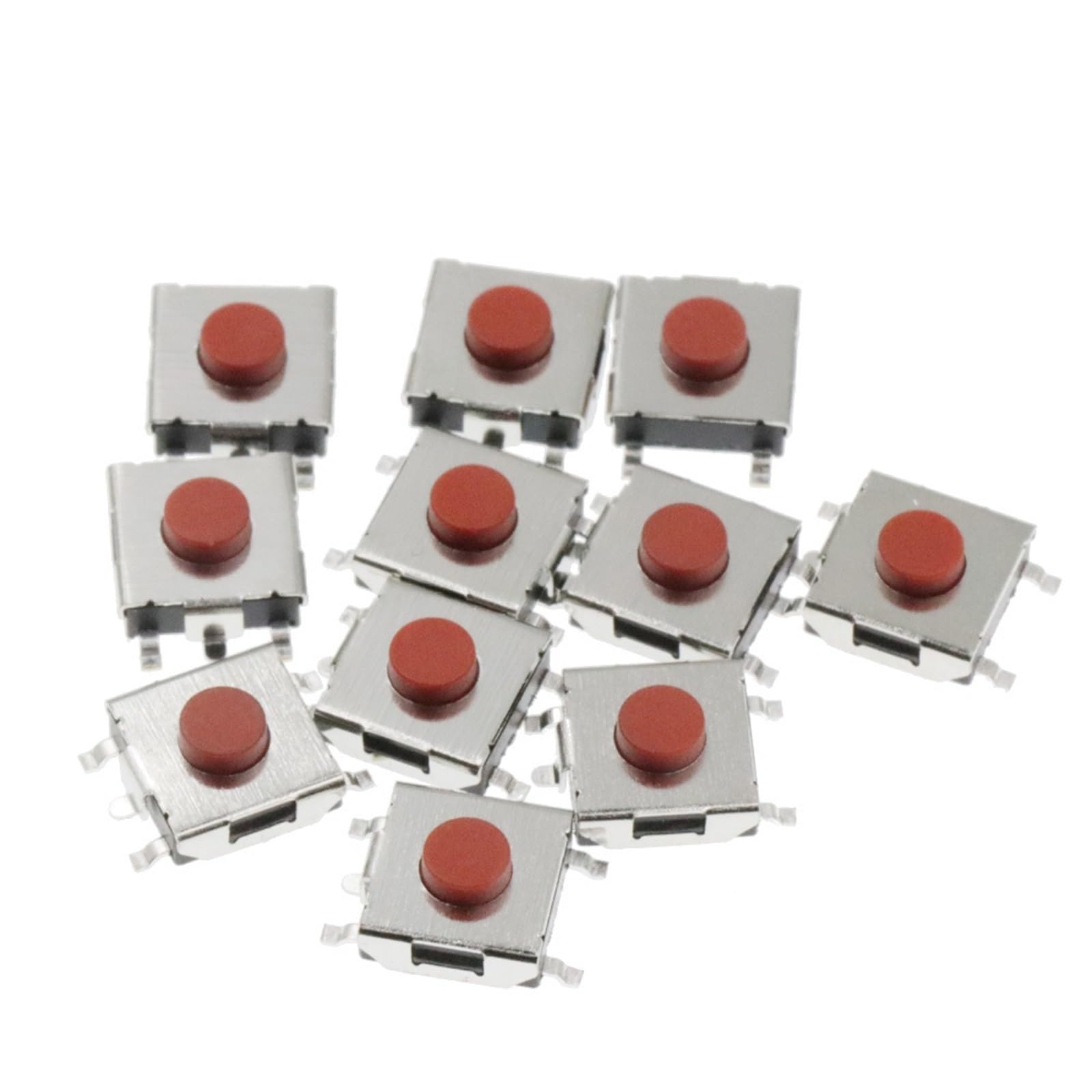 Commutateur SMD tactile micro interrupteur bouton poussoir rouge 6x6x3.1mm 5 pins pour circuit PCB