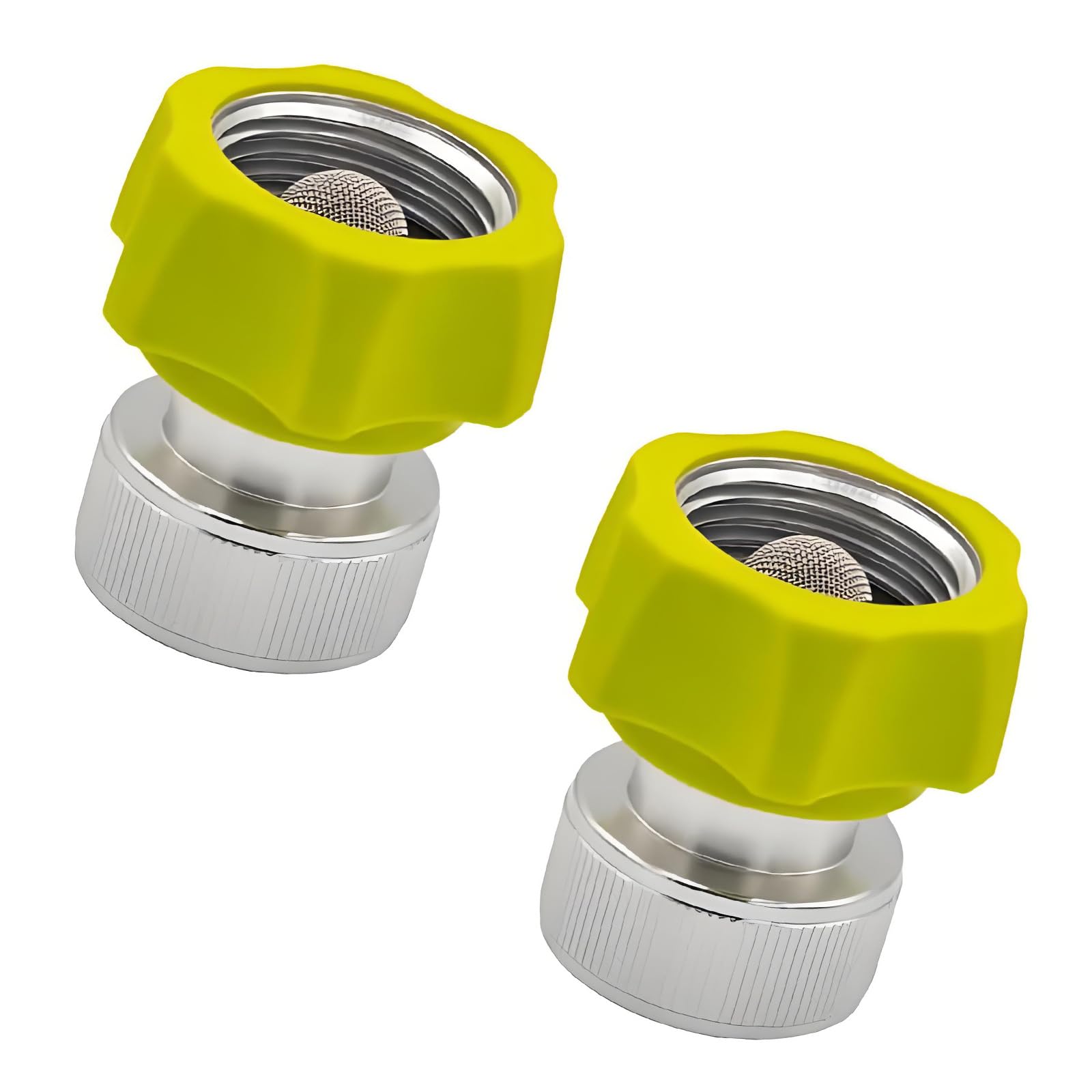 Limtula Women's Multicolor 2Pcs Heavy Duty Pressure Washer Adapter Set 3 / 4Inch Quick Connection Coupler Brass Hose Pumping Thread Conversion Secure Thread Hose Link