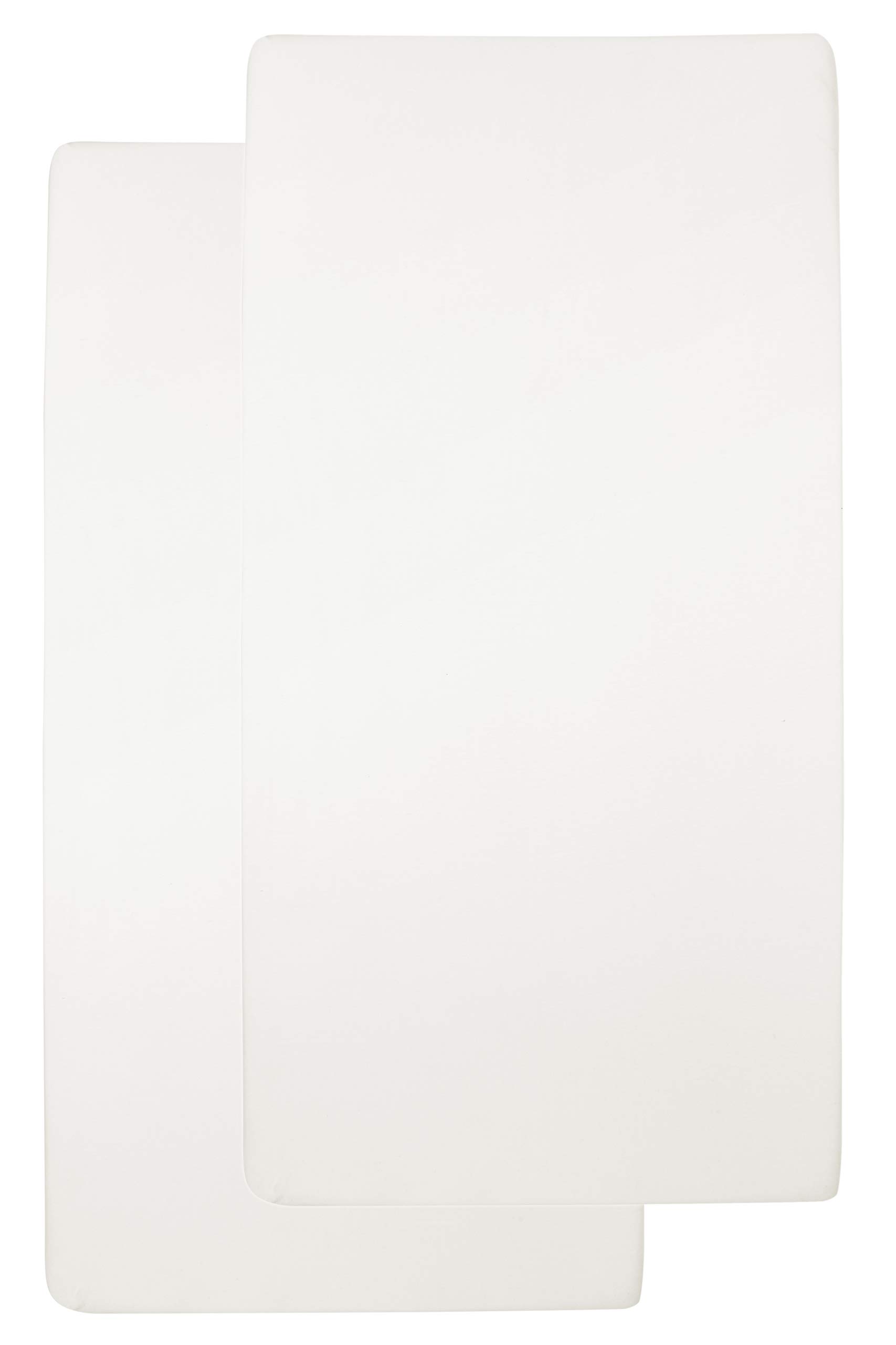 Meyco 564201 2-Pack Fitted Sheet, Cot, Offwhite, ledikant - Image 2