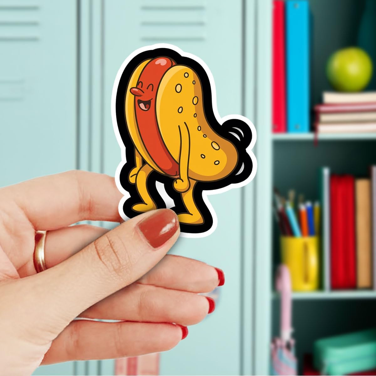 3Pcs Funny Dancing Hotdog Sticker Anthropomorphic Sausage Food Humor Gift image 2