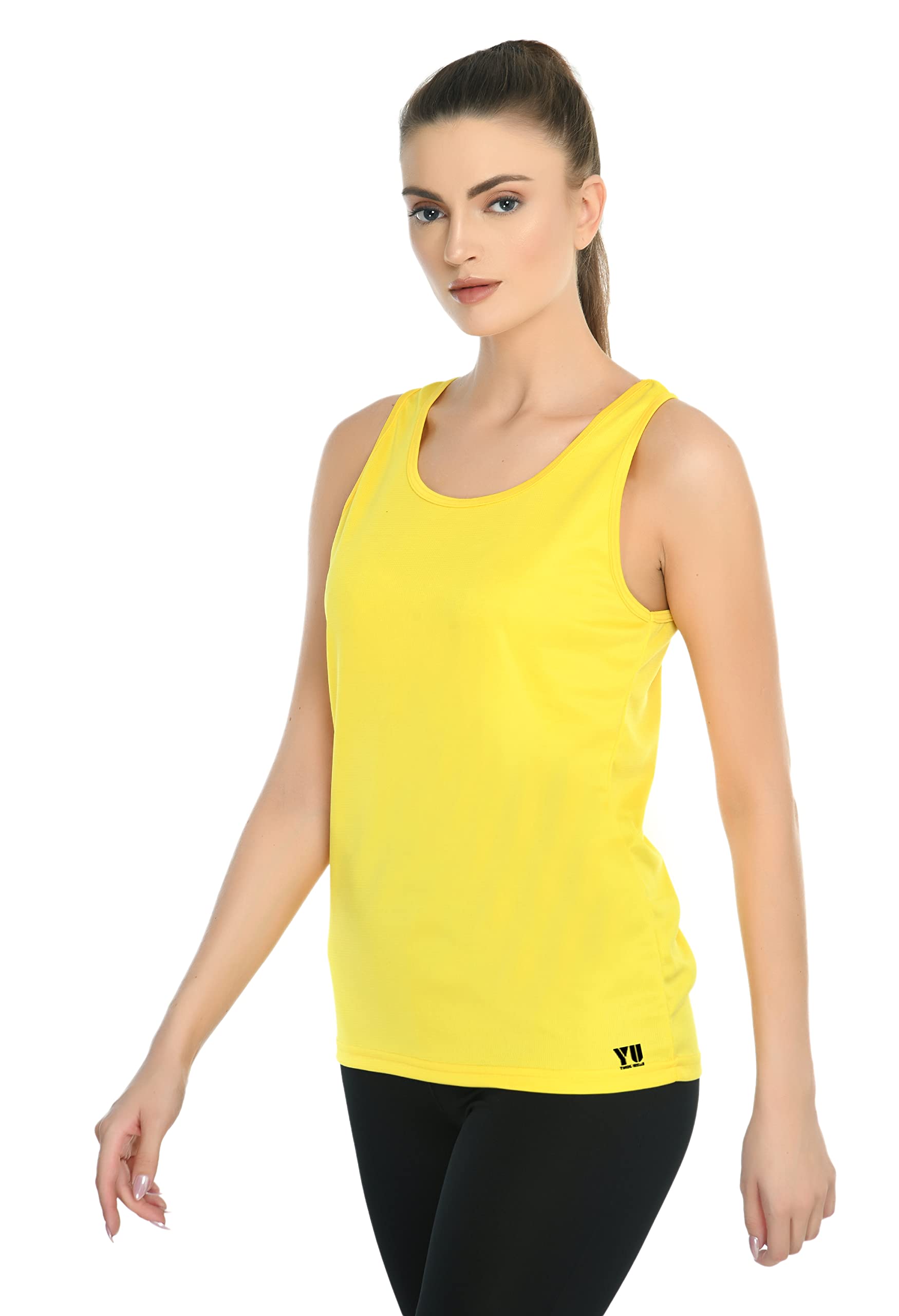 Women's Polyester Vest (Yellow)
