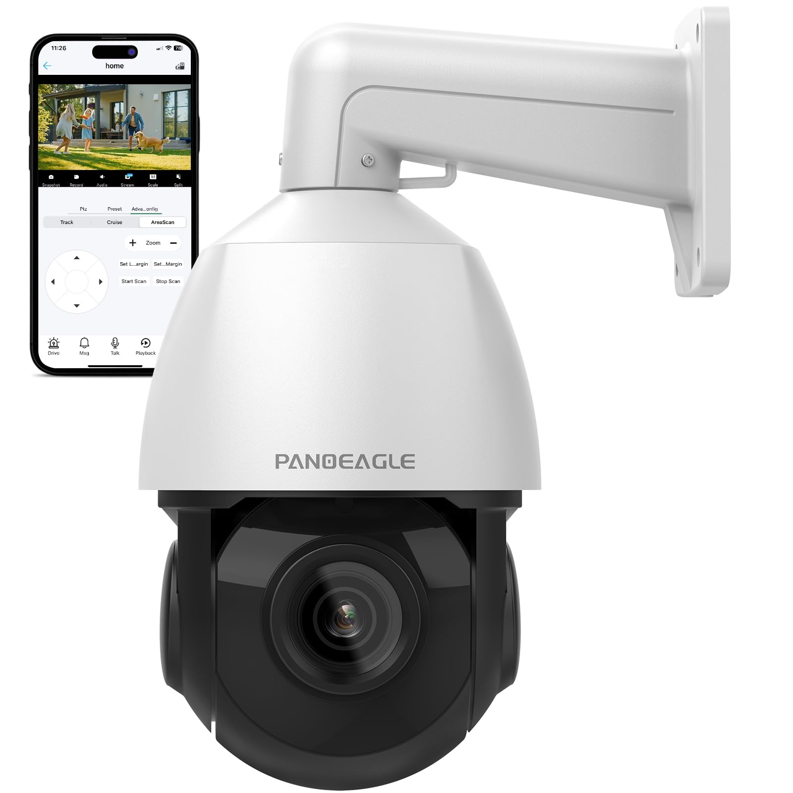 5MP Auto Tracking PTZ PoE IP Camera Outdoor Speed Dome, Compatible