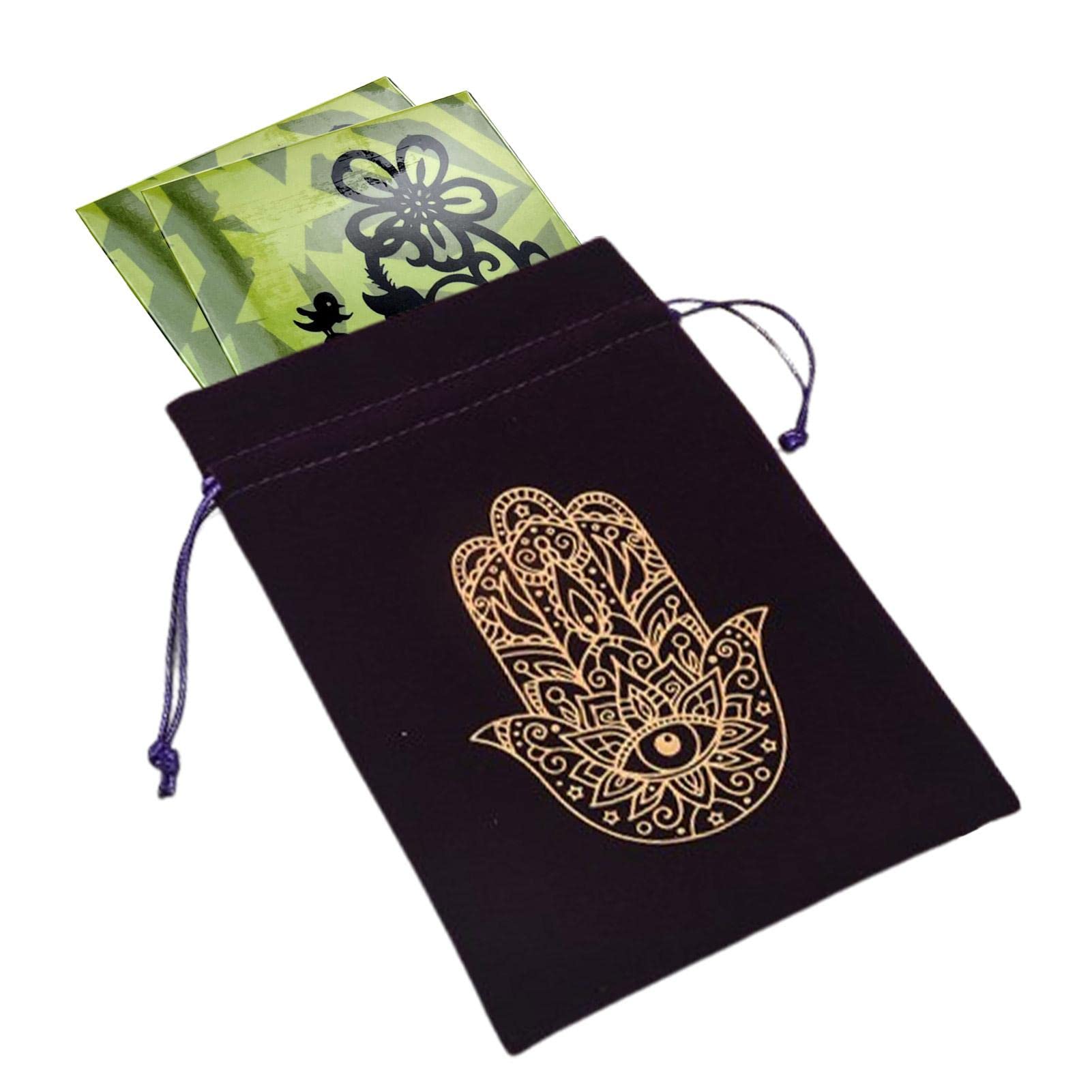 Bolsa Para Cartas De Tarot Con Cordón - Estampado Mariposa, Protege Barajas, Dados O Cristales, Regalo Místico