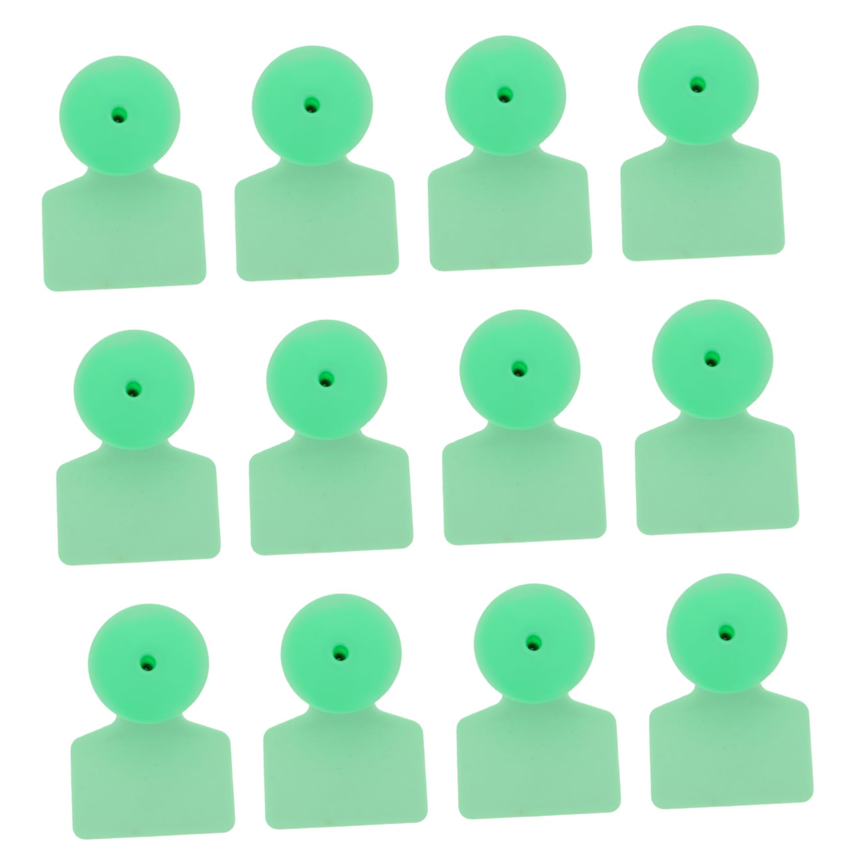 Yardenfun Ear Tags for Sheep Pig 100pcs Livestock Ear Tags Blank No-Text Sturdy Plastic Heat-Resistant Anti-Fade for Farming