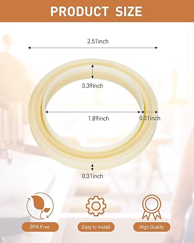 Miniatura 2 de Anillo de vapor de silicona de 2.126 in, 2 piezas de repuesto de juntas de cabeza de grupo, sin sello de junta de silicona BPA, para máquina de café