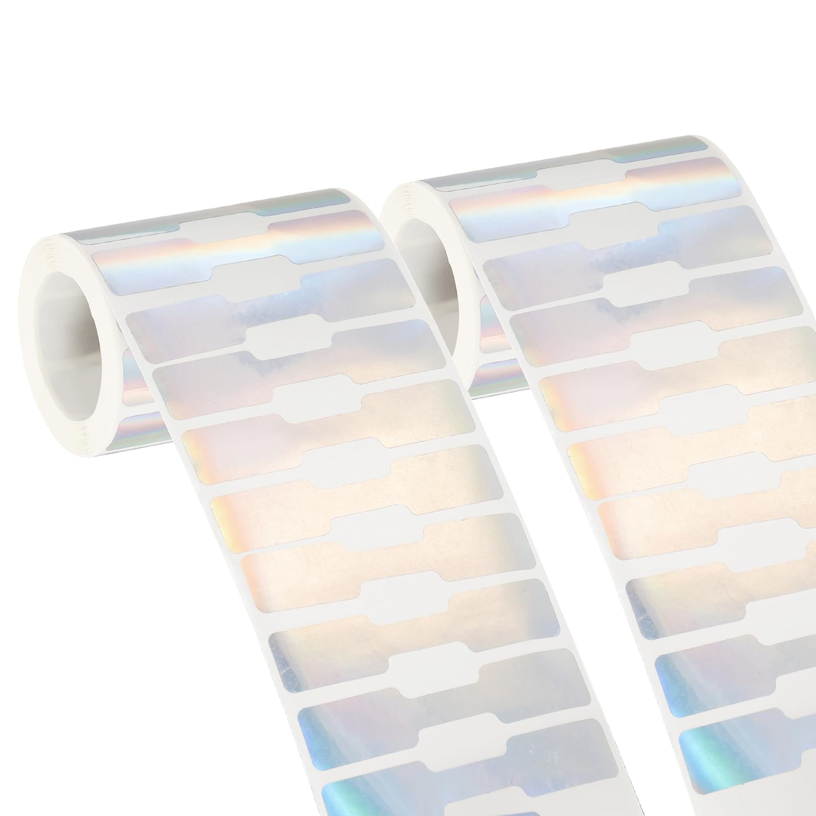 PATIKIL 1000 Pcs Ring Stickers for Display, Blank Square Adhesive Jewelry Price Tags Jewelry Price Tags Stickers Roll for Necklace Earring Bracelet Clothing Crafts Displays, Iridescent