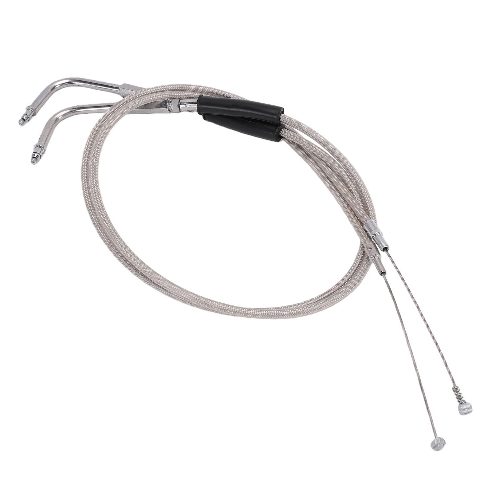 Cocoarm Cable de Acelerador de Acero Inoxidable de Repuesto Extendido, 90 Cm, Paquete de 2 Cables de Acelerador de Motocicleta para XL883 Heritage Riders con Acabado Negro o Plateado (SILVER)