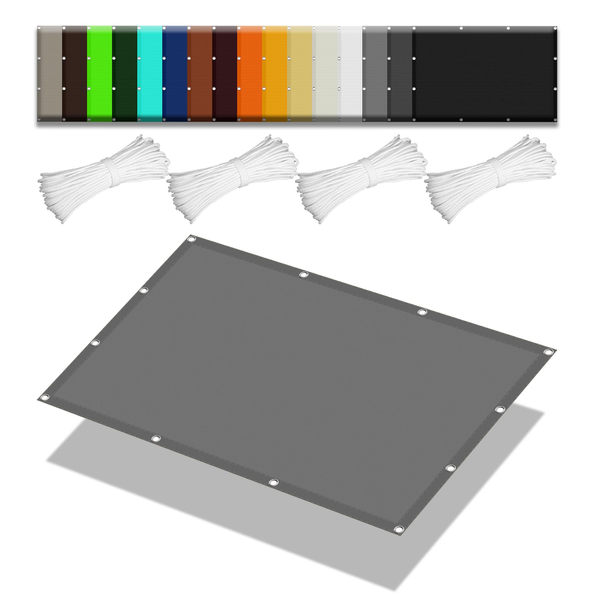 Voile d'ombrage rectangulaire pour aménagement de jardin ou balcon cosy