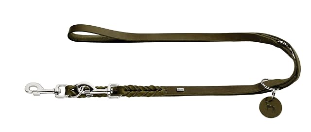 HUNTER Correa Ajustable Solid Education, Color: Verde Oliva, Piel, Trenzada, Resistente, Suave, tamaño: 13/200