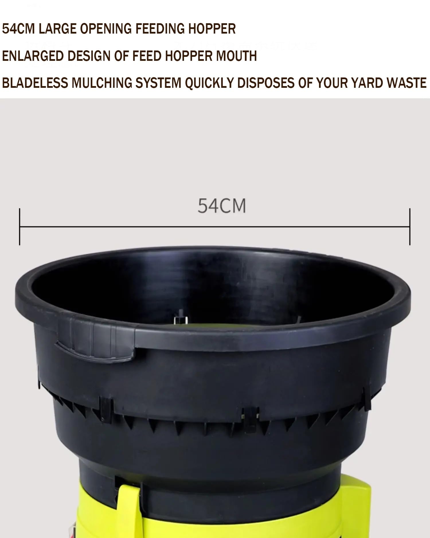 2500W Bladeless Liść Shredder 17:1 Stosunek zmiażdżenia Garden Mulcher z dużym zbiornikiem ochrona przed przegrzaniem do szybkiego czyszczenia odpadów stoczni