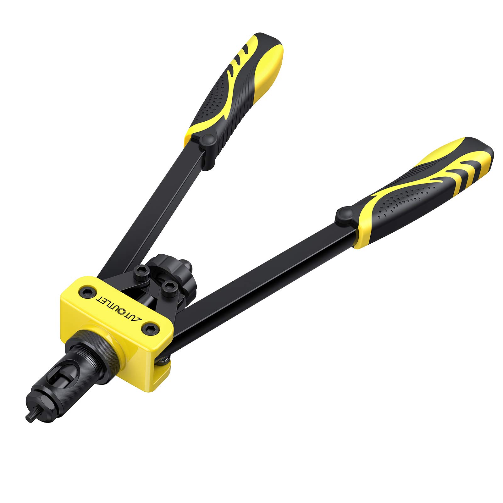 AUTOUTLET Kit Rivettatrice Professionale con 150pz Rivetti Dadi M3 M4 M5 M6 M8 Pinza Pistola Manuale a Rivetti Filettati per Riparazione Auto Rimorchi Mobili