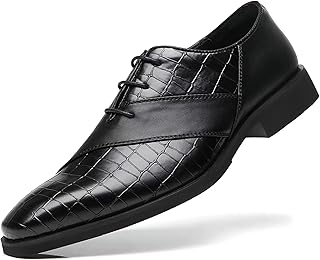 SANNAX Men's Leather Dress Oxfords