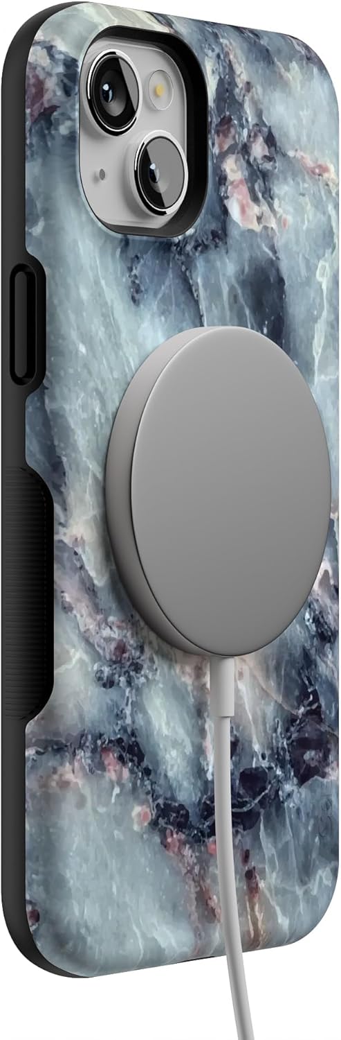 Casely iPhone 14 Plus Case | Deep Sea | Blue Marble | Bold Protective Design | Compatible with MagSafe