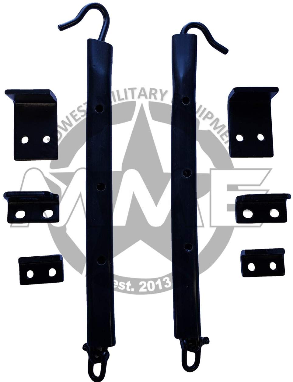 Midwest Military EquipmentReplacement LH and RH Tailgate Chain Set with Mounts for HMMWV