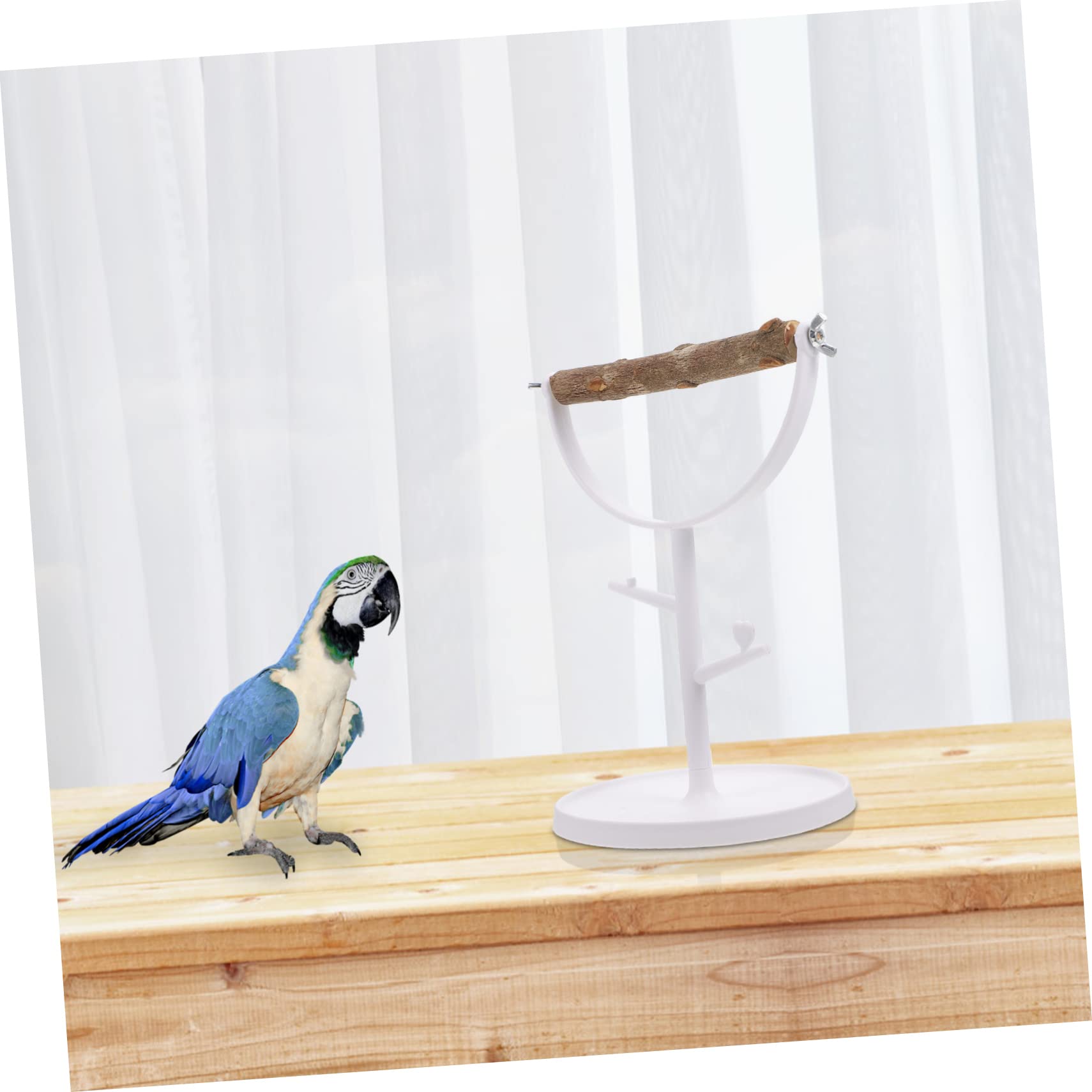 YARNOW 2 Piezas Estante de Entrenamiento Bloques para Masticar pájaros de Juego de Aves Percha Madera Colgador Madera Jaula de pájaros Juguete Percha de molienda de Aves Interior