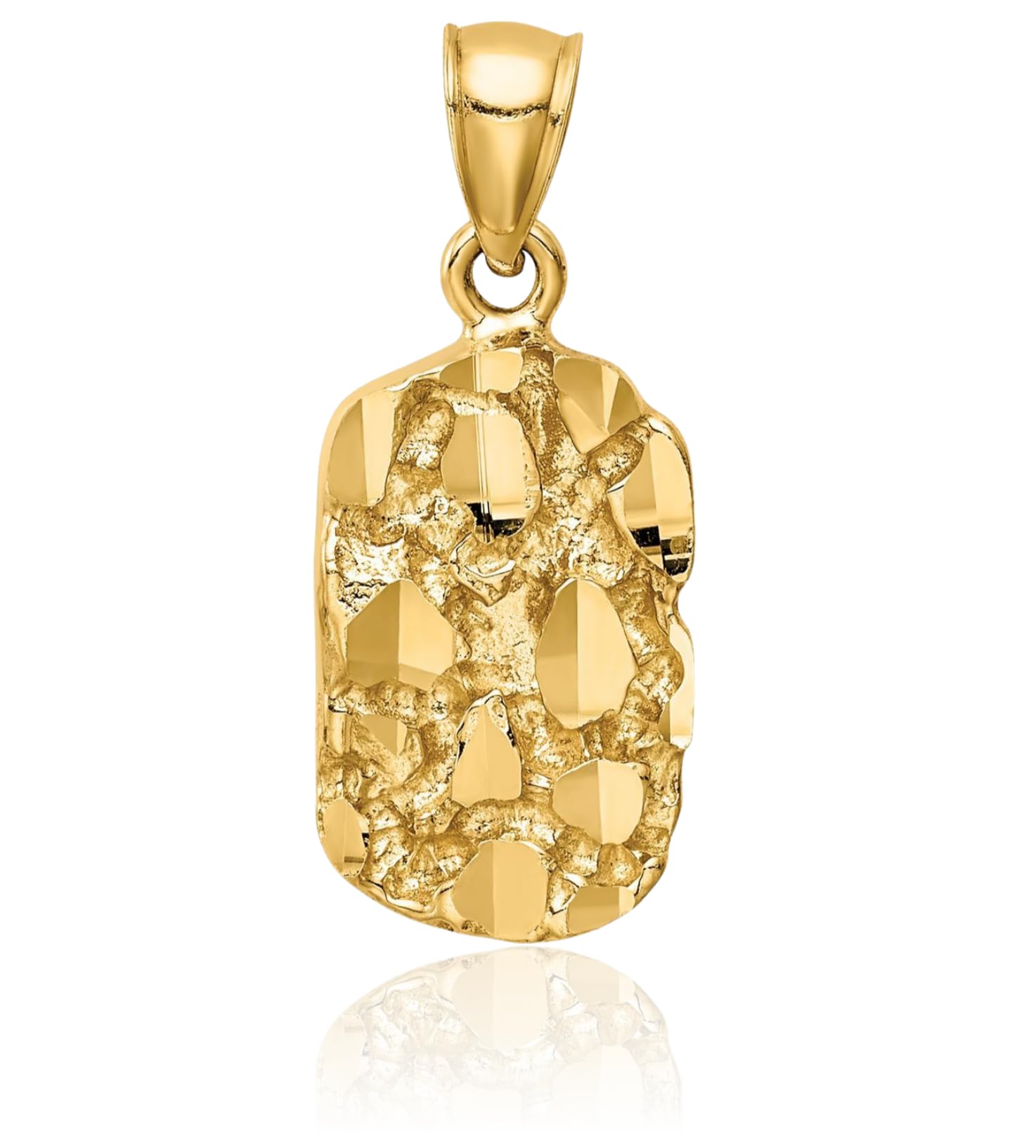 IceCarats 14K Gold Nugget Pendant