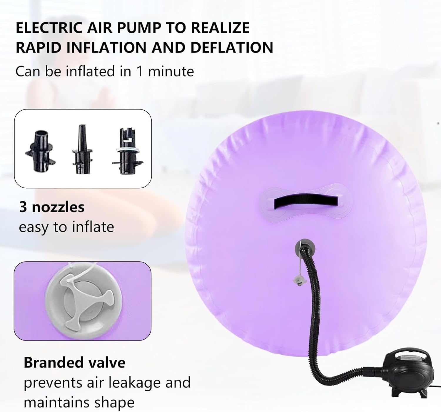 Air Roller Gymnastics Barrel Inflatable Tumbling Roller Air Mat, Air Barrel Gymnastics Tumble Track Mat with Pump for Backhandspring/Training Cheerleading/Yoga/Home and Outdoor Use