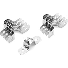 20Pcs 5/8 Inch Stainless Steel Conduit Clamps, Two Hole Strap U Bracket Rigid Pipe Strap Metal U Clamp Conduit Strap Tension Clips U-tube Clamp Heavy Duty