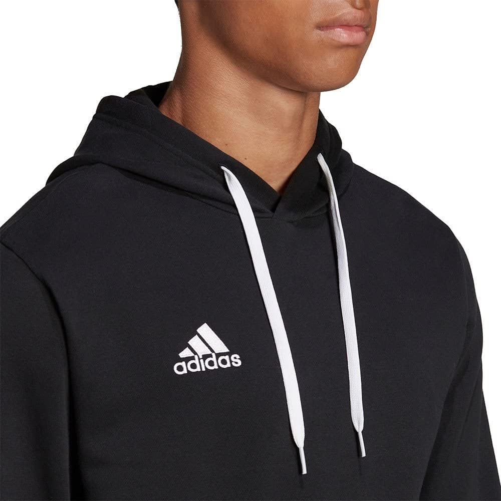 adidas Fleece Hoodie Felpa da Uomo Entrada 22 Sweat L Tall Nero - Immagine 4