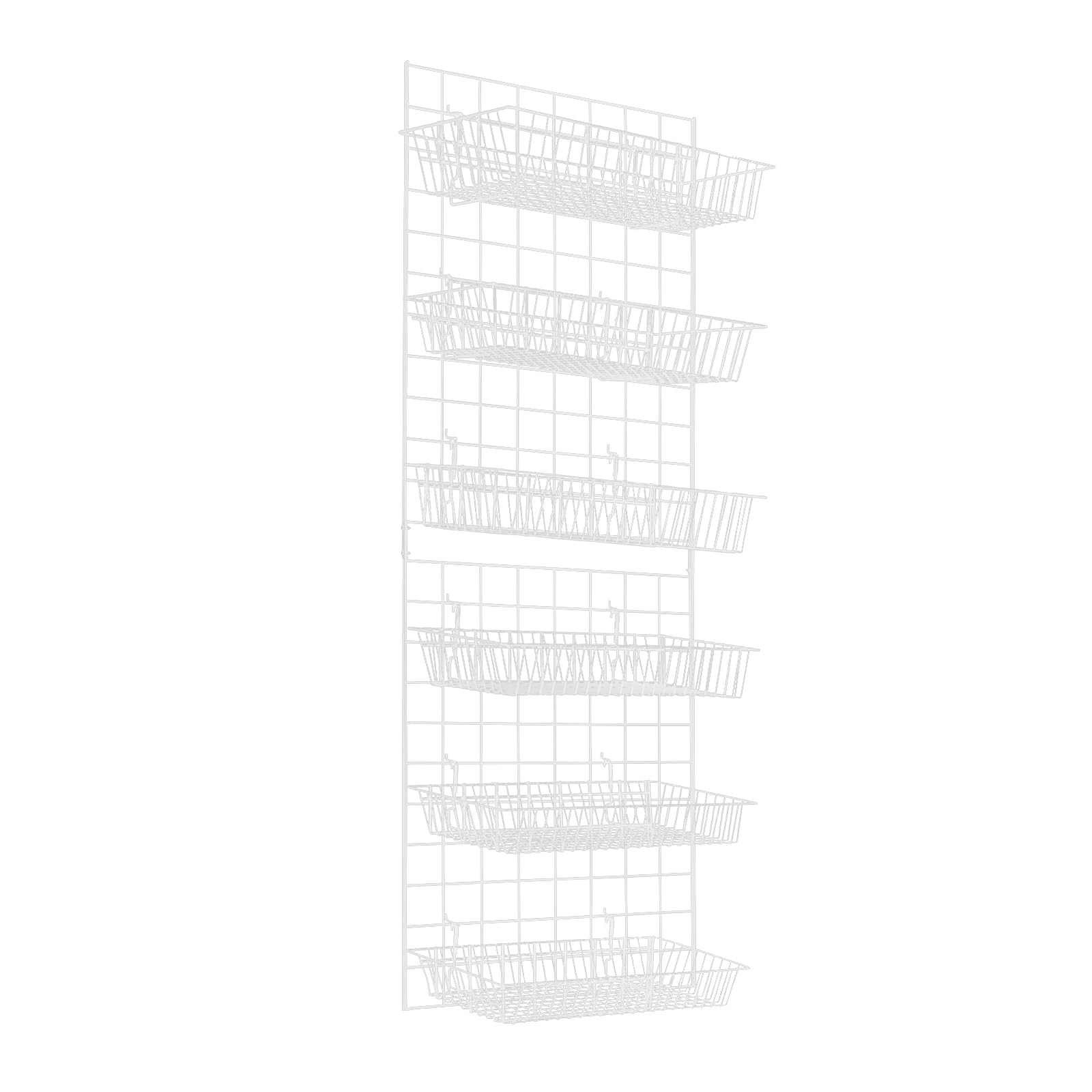 Grid Wall Commercial Grade Gridwall Panels - Heavy Duty Grid Panel for Any Retail Display Wall Grid 2' Width x 4' Height, White (Pack of 3) Easily Portable