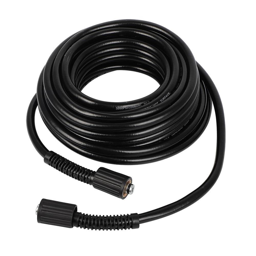 ANPART 3600 PSI Lightweight Pressure Washer Extension Hose, Kink Resistant 50FT Pressure Washer Hose Replacement Hose 3/8 Inch, Steel Wire Braided Hose for Pressure Washer