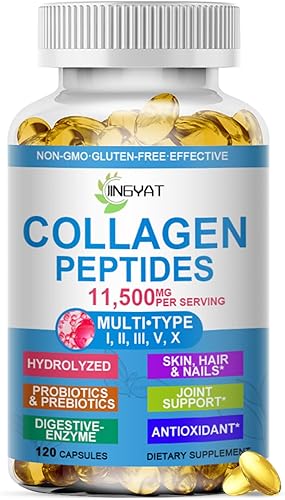 Cápsulas blandas de péptidos de colágeno, péptido de colágeno múltiple con glucosamina, condroitina, MSM biotina, complejo de péptidos de colágeno