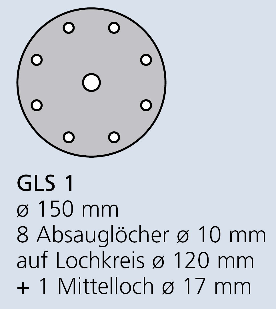 KLINGSPOR PS 33, Velour-Backed Grinding Disc 150 MM Black Pack of 100/180 Grit 147095