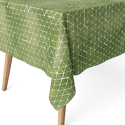Martina Home Cervia Resin Coated Tablecloth 180 x 140 cm Green, 70.9 x 55.1 inch (Rectangular)