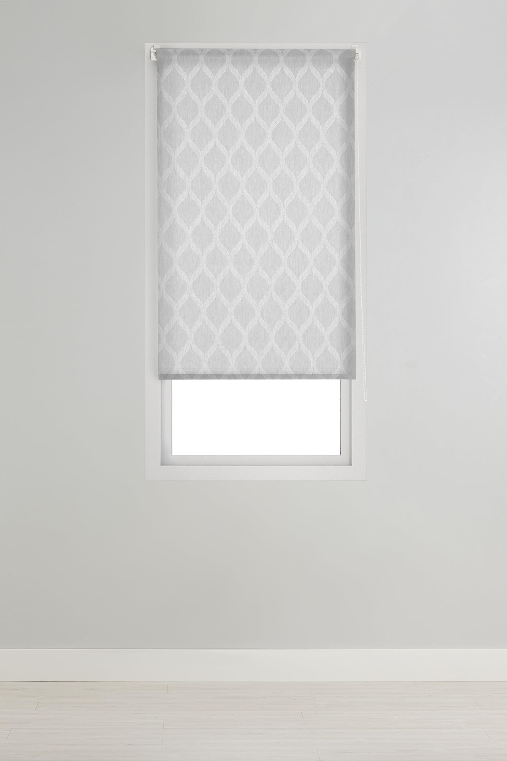 Estoralis Davos | Estor Enrollable Diseño Moderno | Visillo Translúcido | Color Gris | 140 x 255 cm (Ancho/Alto) Tamaño Tela 137 x 250 cm | Estores para Ventanas y Puertas