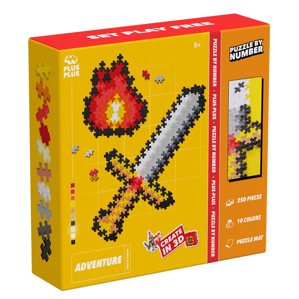 PLUS-PLUS Set Costruzioni 250 Pezzi – Gioco Educativo Danese, Mini Mattoncini Multicolore, Per Bambini 3+ - 2