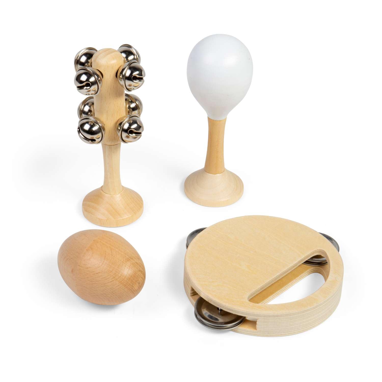 Bigjigs Toys Natural Wooden Shakers for Babies | First Musical Instruments