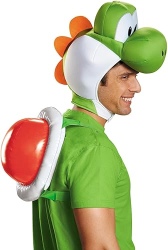 Miniatura 2 de Disfraz para hombre, kit de accesorios, Yoshi, adulto., talla única , Verde