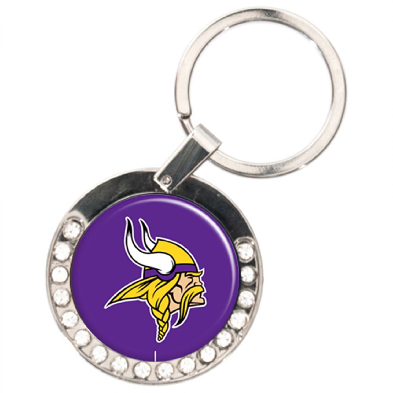 Great American Products NFL Rhinestone Key Chain, Silver