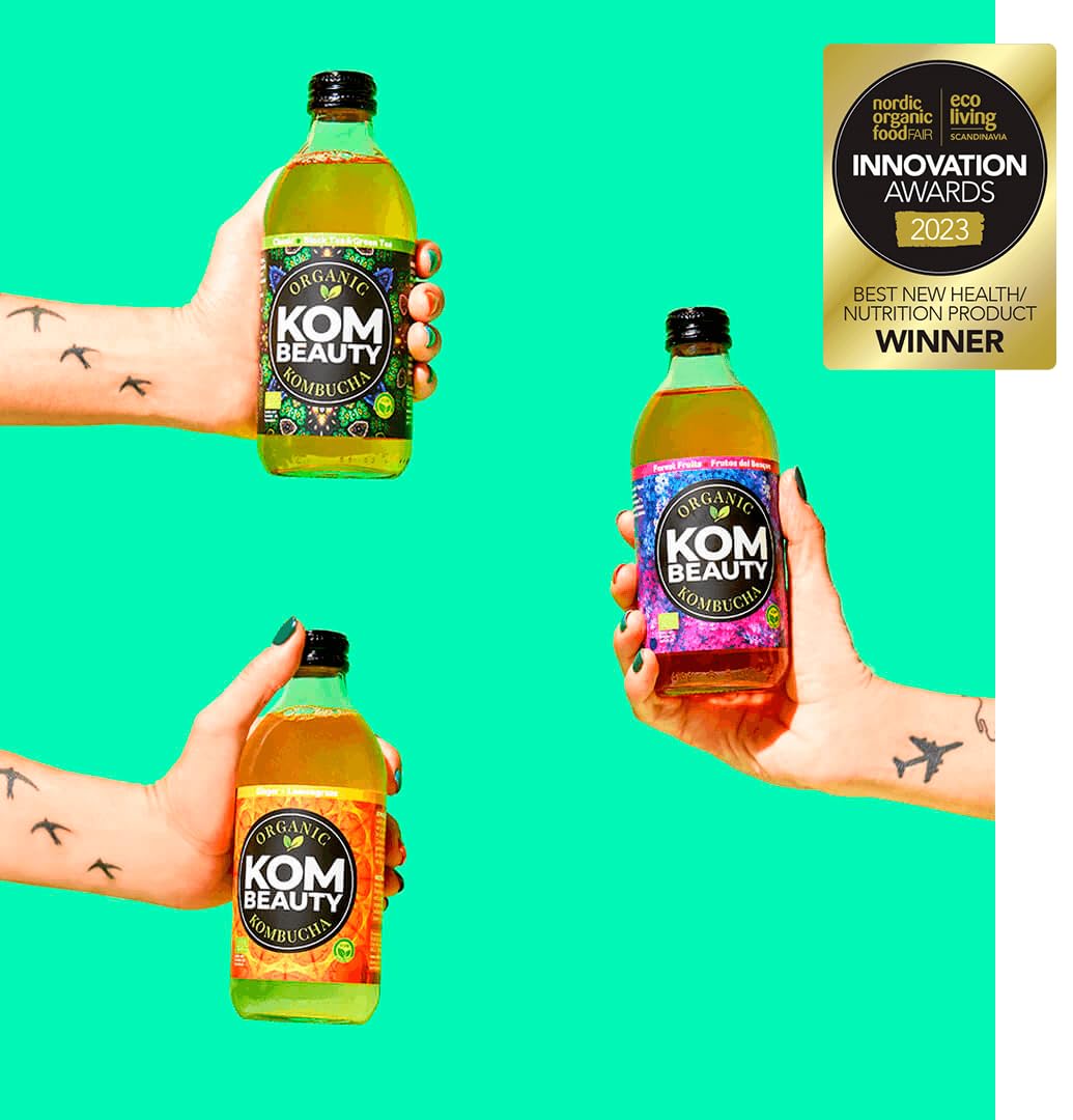 KOMBEAUTY - Bebida de kombucha, Pack de 12 Botellas de 33 cl. (Pack Mix)