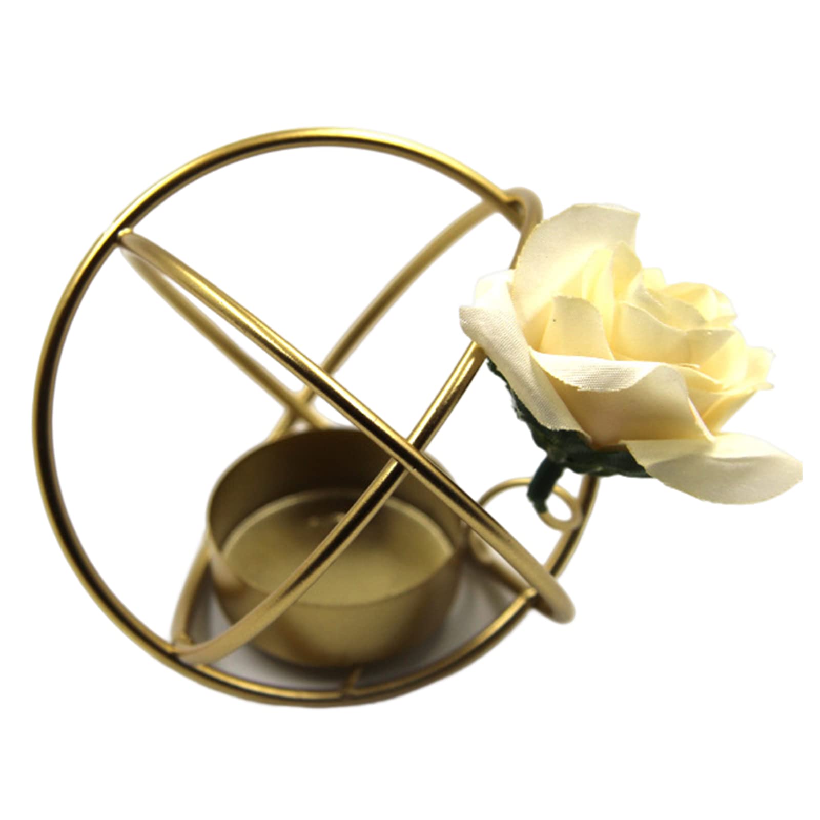 Elnwnnkc Wrought Iron Candlestick Rose Flower Metal Holder Stand for Dinner Wedding Birthday Party Decoration Metal Holders Decorative