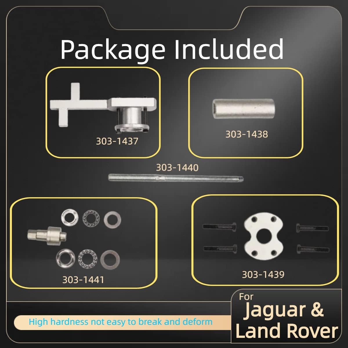 Crankshaft Pulley Removal and Installation Tool Set Compatible with Jaguar Land Rover 3.0lt V6 5.0lt V8 OE# 303-1437 303-1438 303-1439