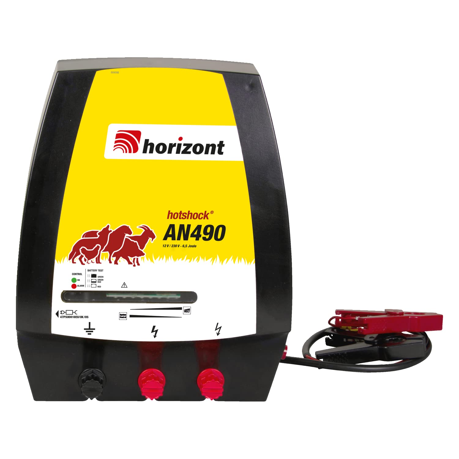 Recinzione elettrica 12V/230V 11000 Volt, 6,5 Joule per l'allevamento di ovini e caprini in combinazione con le reti, la difesa di animali robusti, l'allevamento di animali a pelo lungo e piumato