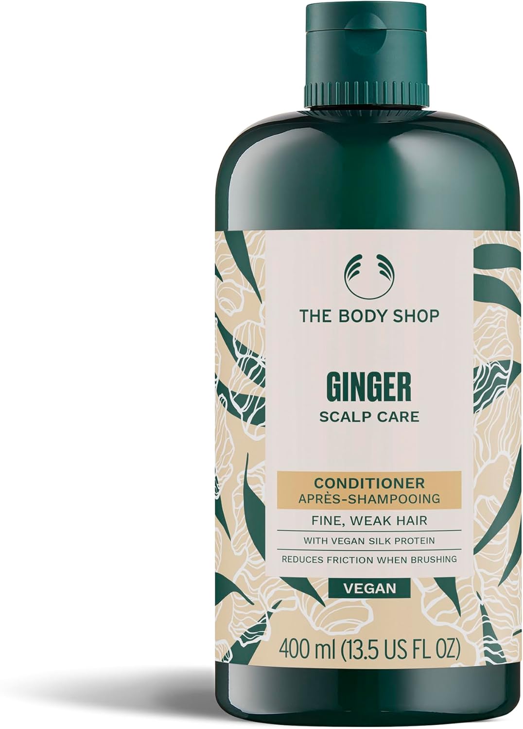 The Body Shop Ginger Scalp Care Conditioner (1x 400ml), Conditioner for Dry, Flaky Scalp, Helps Seal Hair Strands & Reduce Friction, Use After Shampoo, Vegan Haircare
