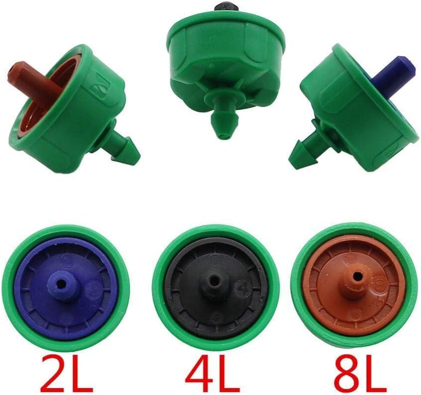 Household Hose Adapter 10Sets Steady Flow Dripper with 4-Way Hose Splitters 2L/4L/8L Garden Pressure Current Regulator 4/7Mm Hose 3/5Mm Hose Connectors/2L