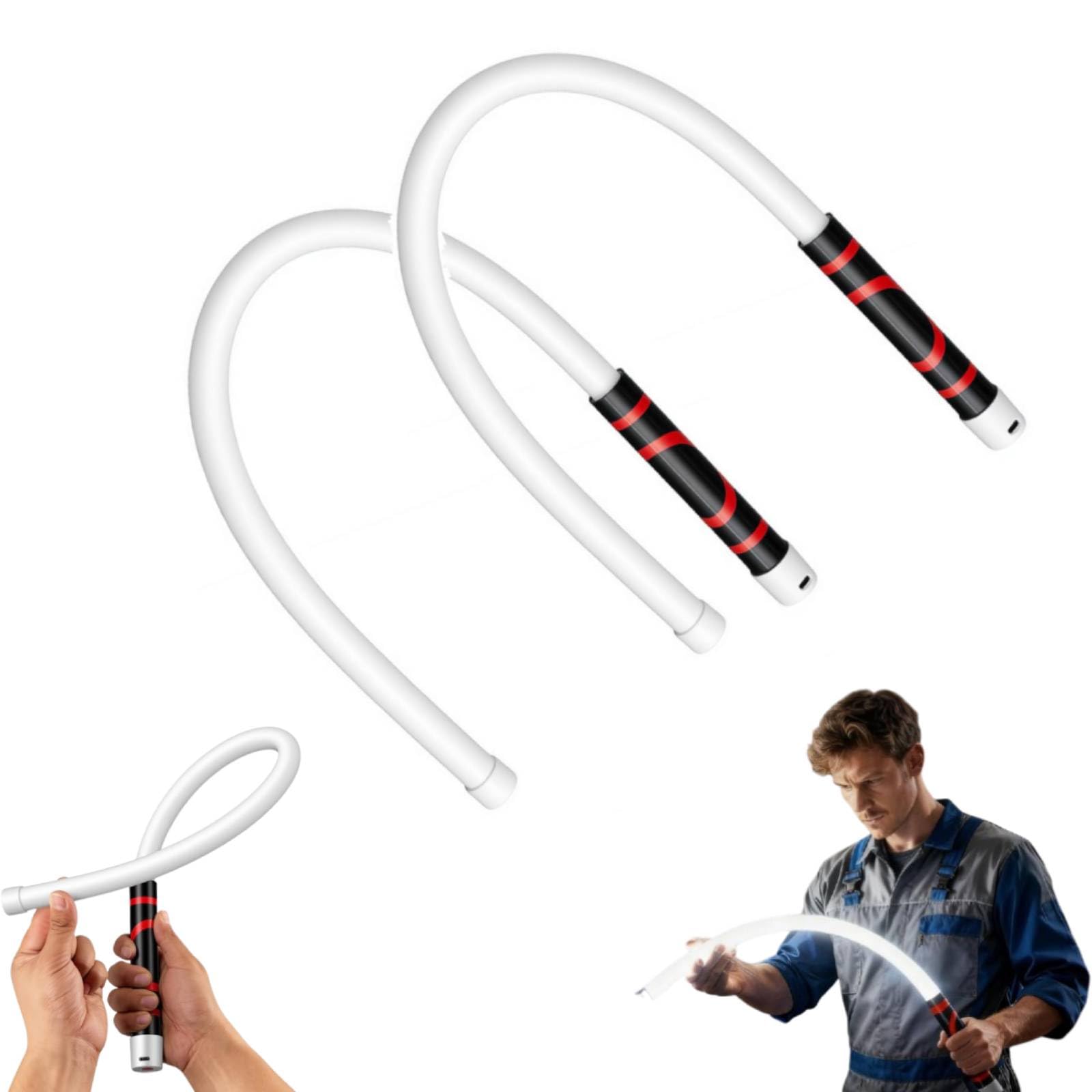 Bendable LED Work Light, 2026 New Flexible Flashlight Stick with 3 Lighting Modes, 27