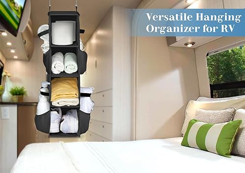 Miniatura 4 de SLEEPING LAMB Organizador corto de zapatos colgante para almacenamiento en armario con bolsillos laterales de malla con capacidad para 8 pares,