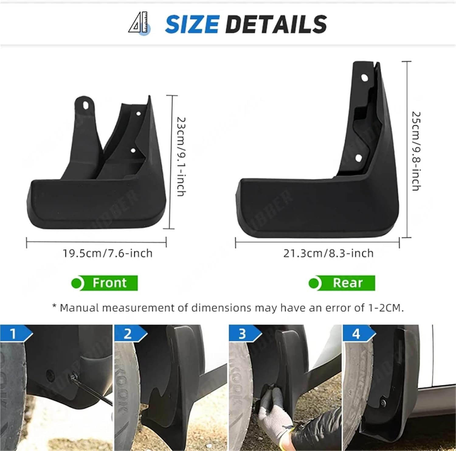 Car Mud Flaps Splash Guards Mudguards Mudflaps Fender Accessories Compatible with A6(C7.5) 2016 2017 2018