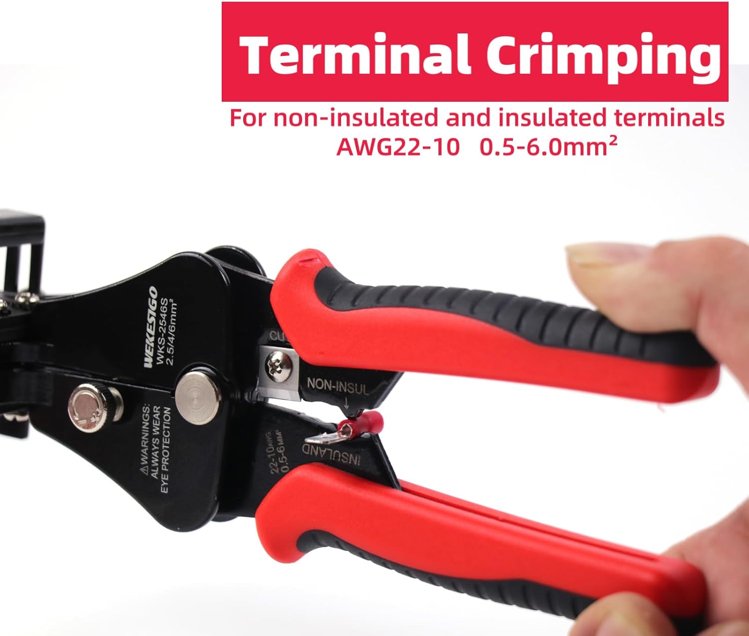 3 in 1 Adjustable Wire Stripper Tool, Automatic Solar Cable Stripper/Cutter for 2.5/4/6mm14-10 AWG Solar Wire