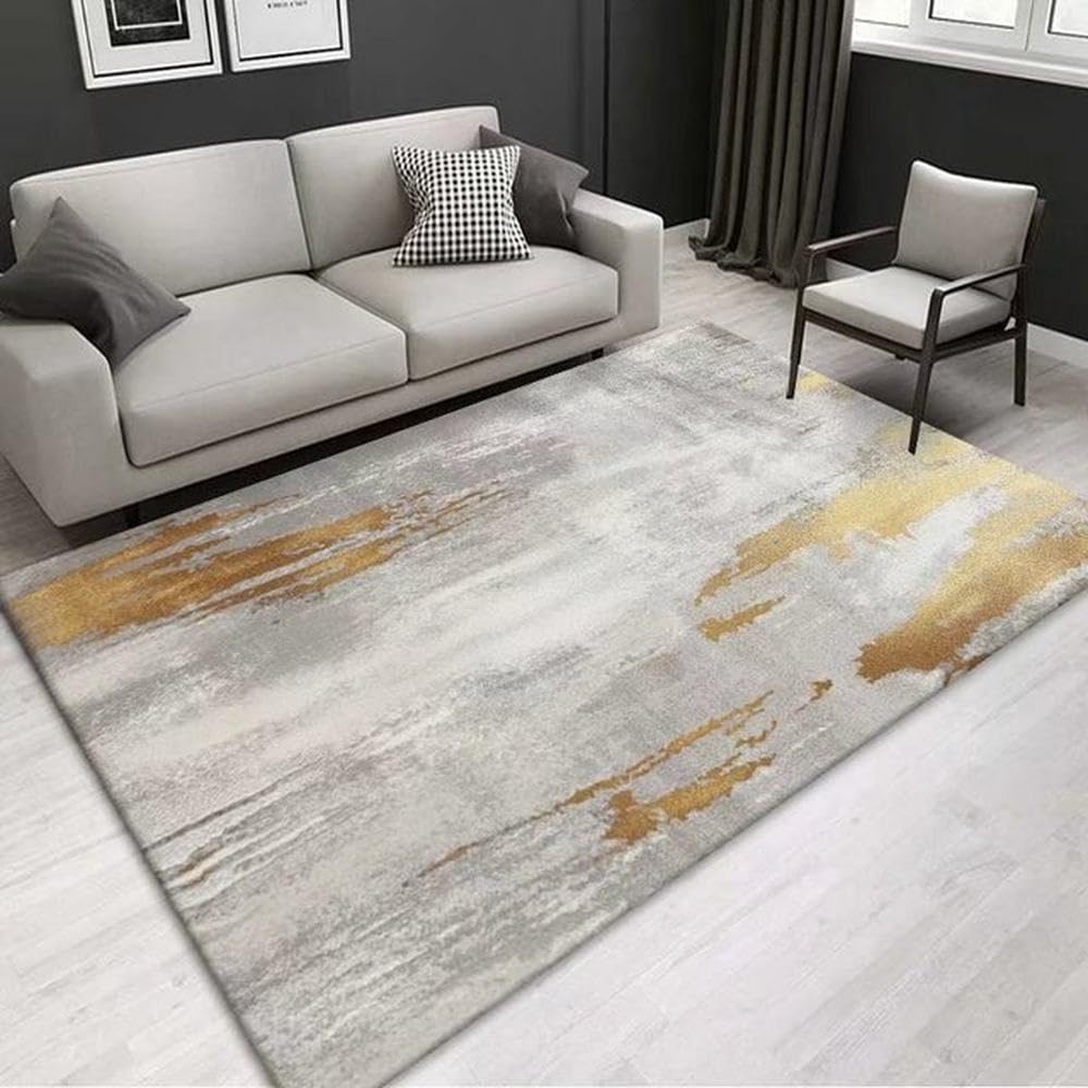 Tapis abstrait moderne 140x200 pour cocooning au salon