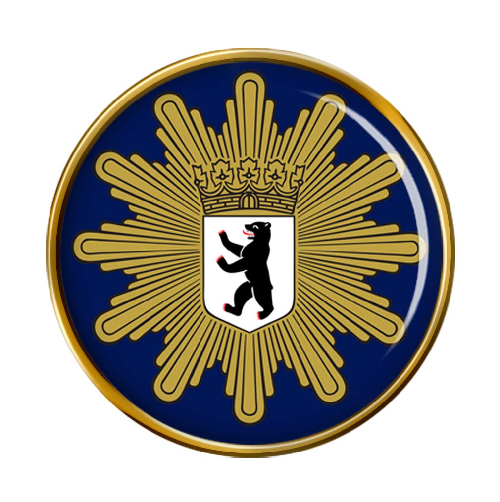 Giftshop Uk Men's Gold Berliner Polizei Pin Badge